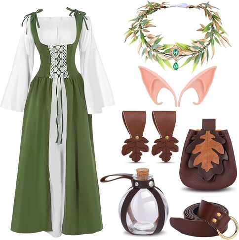 7cs Renaissance Costume Women-4 Minute Quick Ren Faire Costume Fairy Costume Medieval Victorian Dress in Saudi Arabia