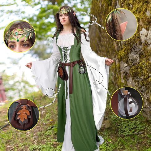 7cs Renaissance Costume Women-4 Minute Quick Ren Faire Costume Fairy Costume Medieval Victorian Dress in Saudi Arabia