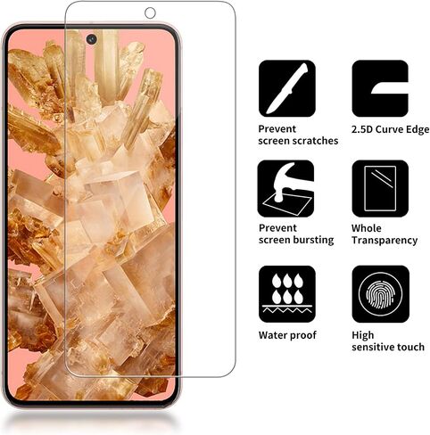 [4 حزمة شاشة زجاجية واقي متوافق مع Google Pixel 6A / Pixel 7A [9H صلابة] -HD شاشة الزجاج المقاوم ، مقاومة للخدش ، سهلة التثبيت [Case Friends] [Free Bubble] in Kuwait