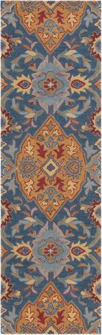 سجادة SAFAVIEH Heritage Collection - 2'3" x 8'، كحلي وذهبي، صوف شرقي تقليدي مصنوع يدويًا، مثالية للمناطق ذات حركة المرور العالية في غرفة المعيشة وغرفة النوم (HG653M) in Kuwait