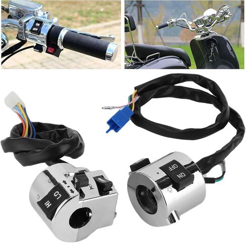 Handlebar Controls,1 Pair Motorcycle Handlebar Switch Control Button for Turn Headlight Horn 25mm Universal Turn Horn Switch Motorcycle Handlebar Switch Turn Motorcycle in Saudi Arabia