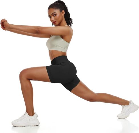 Women Yoga Short Leggings Workout Sports Shorts Running Fitness Gym Leggings Hip Lifting Pants in Saudi Arabia
