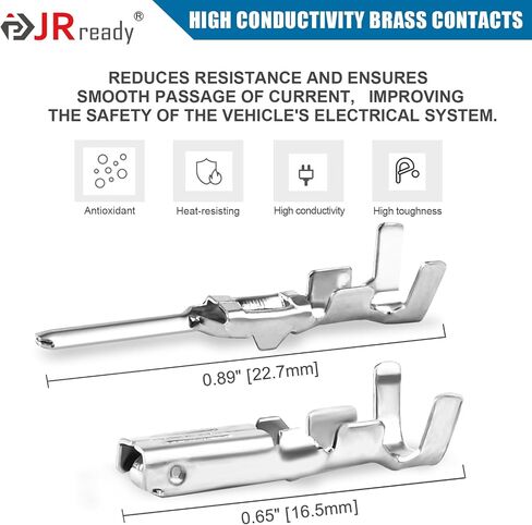 JRready ST6380-030 WeatherPack Connector Pin and Sockets 30 Pairs, Automotive Electrical Connectors Male&Female Pin 18-14AWG,Teminal 12124582/12124580 in Saudi Arabia