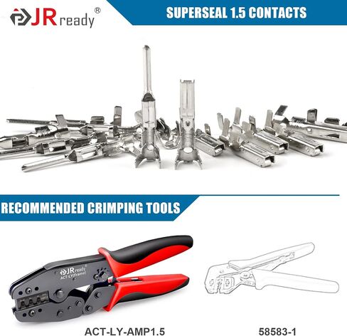 JRready ST6380-030 WeatherPack Connector Pin and Sockets 30 Pairs, Automotive Electrical Connectors Male&Female Pin 18-14AWG,Teminal 12124582/12124580 in Saudi Arabia