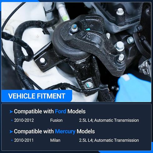محرك محرك Autoround ومجموعة تركيب Trans Mount [2.5L L4] مناسب لـ Ford Fusion 2010-2012، Mercury Milan 2010-2011، ناقل حركة أوتوماتيكي، استبدال # A4431 A5556 A5740، مجموعة من 3 in Saudi Arabia