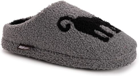 MUK LUKS Women's Novelty Punch Needle Grey Cat in Kuwait