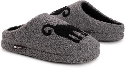 MUK LUKS Women's Novelty Punch Needle Grey Cat in Kuwait