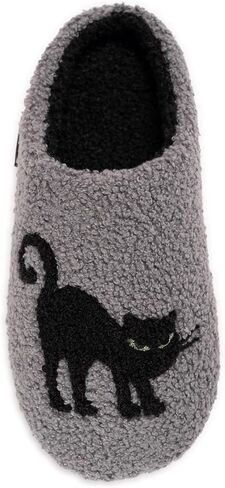 MUK LUKS Women's Novelty Punch Needle Grey Cat in Kuwait
