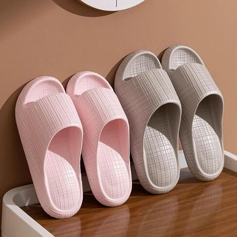Pillow Slippers for Women Men Cloud Slippers Shower Sandals House Slides Soft Non-Slip Indoor in Saudi Arabia