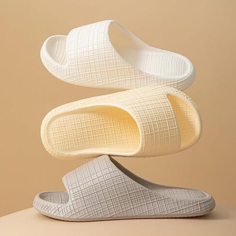 Pillow Slippers for Women Men Cloud Slippers Shower Sandals House Slides Soft Non-Slip Indoor in Saudi Arabia