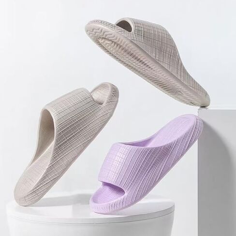 Pillow Slippers for Women Men Cloud Slippers Shower Sandals House Slides Soft Non-Slip Indoor in Saudi Arabia