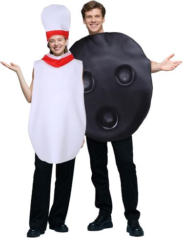 Newcotte 2 Pcs Funny Halloween Bowling Pin Adult Costumes Set Couples Hilarious Cosplay Outfits for Halloween Rave Parties Stage Performances Shows Masquerade Balls Role Playing Parties in Saudi Arabia
