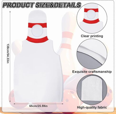 Newcotte 2 Pcs Funny Halloween Bowling Pin Adult Costumes Set Couples Hilarious Cosplay Outfits for Halloween Rave Parties Stage Performances Shows Masquerade Balls Role Playing Parties in Saudi Arabia