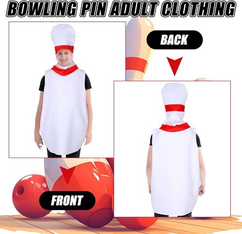 Newcotte 2 Pcs Funny Halloween Bowling Pin Adult Costumes Set Couples Hilarious Cosplay Outfits for Halloween Rave Parties Stage Performances Shows Masquerade Balls Role Playing Parties in Saudi Arabia