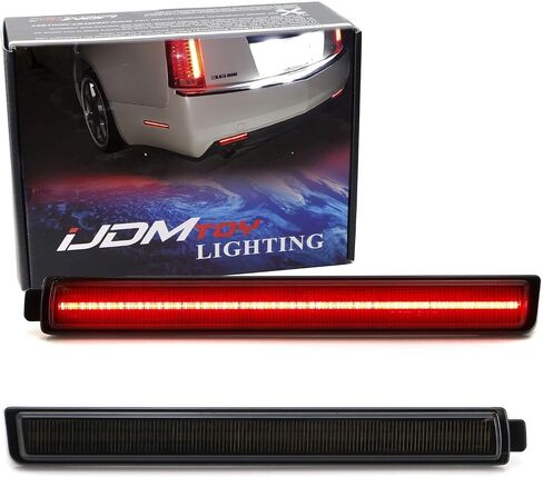 iJDMTOY Smoked Lens Red Full LED Rear Side Marker Light Kit Compatible With 2008-2013 Cadillac CTS Sedan, Powered by 40-SMD LED, Replace OEM Back Sidemarker Lamps in Saudi Arabia