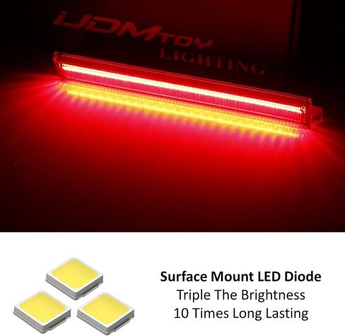 iJDMTOY Smoked Lens Red Full LED Rear Side Marker Light Kit Compatible With 2008-2013 Cadillac CTS Sedan, Powered by 40-SMD LED, Replace OEM Back Sidemarker Lamps in Saudi Arabia
