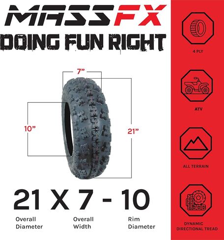 Front Tire Set (2x) 4ply 21X7-10 Sport ATV Tires 21 7 10 21x7x10 Pair in Saudi Arabia