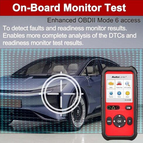 ماسح ضوئي Autel AutoLink AL529HD عالي التحمل OBD2، قارئ الرمز، استرداد رمز VIN، اختبار شاشة OBDII، مراجعة قراءة البيانات ومسحها وعرض البيانات الحية وتجميد إطار البيانات لايت من MS909 MS919 MS Ultra in Saudi Arabia