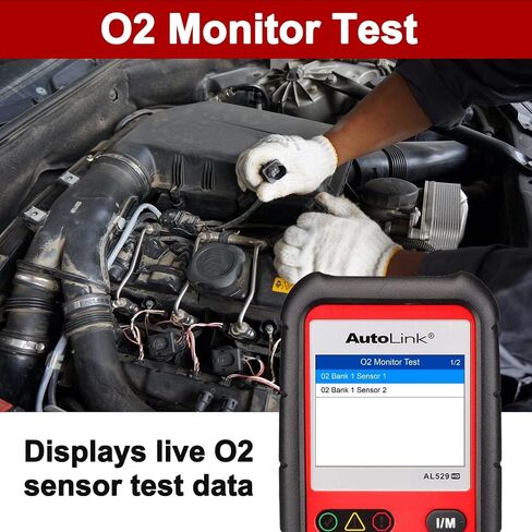 ماسح ضوئي Autel AutoLink AL529HD عالي التحمل OBD2، قارئ الرمز، استرداد رمز VIN، اختبار شاشة OBDII، مراجعة قراءة البيانات ومسحها وعرض البيانات الحية وتجميد إطار البيانات لايت من MS909 MS919 MS Ultra in Saudi Arabia