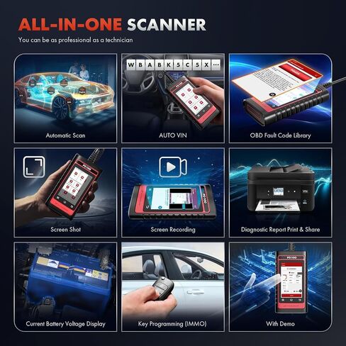 A-Premium 2025 PD100H for Honda/Toyota Full System OBD2 Scanner Diagnostic Tool, Bi-Directional Code Read Scan Tool, Full Reset (EPB/ABS/Oil/SAS/Light/...), Battery Register, with 4 in 1 Live Data in Saudi Arabia