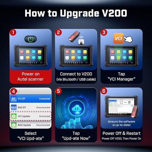 Autel MaxiVCI V200 VCI200 دُنجل لاسلكي: 2025 VCI 200 obd2 موصل 2.0 من VCI100 V100 محول واجهة اتصالات السيارة لـ MaxiSys MS906 Pro MS906 Pro-TS S906 MAX KM100 BT608 BT609 ITS600 إلخ. in Saudi Arabia