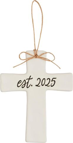 Mud Pie Est 2025 Wedding Cross; 6 1/2" x 5" in Saudi Arabia