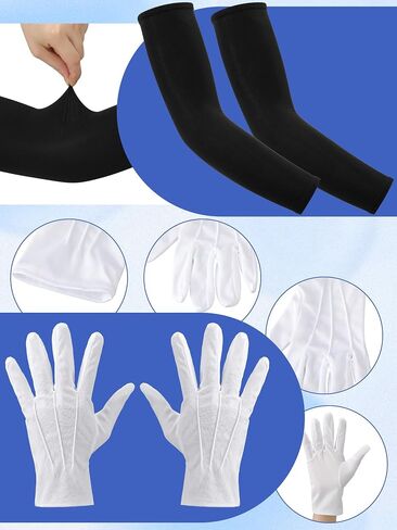 6 Pcs Halloween Dog Couple Costume Accessories Set with Red Long Wig Dog Headband Hat Sleeves Gloves Belt for Halloween Cosplay Costume Party in Saudi Arabia