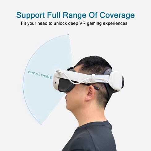 حزام BUSQUEDA Elite مع بطارية لـ Oculus Quest 2,8000 مللي أمبير في الساعة يمتد وقت اللعب لمدة 9 ساعات، وشحن سريع لطاقة الواقع الافتراضي، وتوازن العداد وحزام الرأس القابل للتعديل لتعزيز الدعم والراحة في الواقع الافتراضي in Kuwait