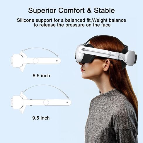 حزام BUSQUEDA Elite مع بطارية لـ Oculus Quest 2,8000 مللي أمبير في الساعة يمتد وقت اللعب لمدة 9 ساعات، وشحن سريع لطاقة الواقع الافتراضي، وتوازن العداد وحزام الرأس القابل للتعديل لتعزيز الدعم والراحة في الواقع الافتراضي in Kuwait