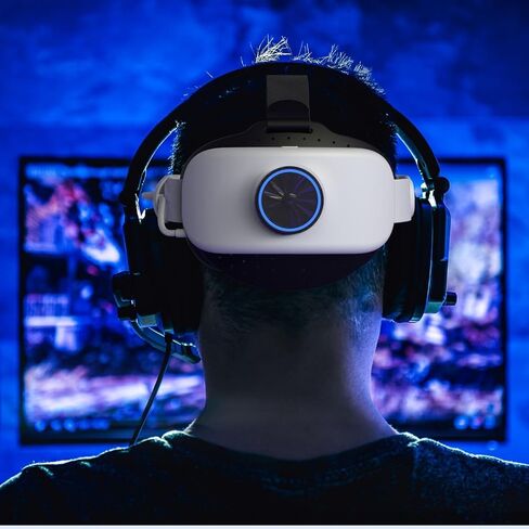 حزام BUSQUEDA Elite مع بطارية لـ Oculus Quest 2,8000 مللي أمبير في الساعة يمتد وقت اللعب لمدة 9 ساعات، وشحن سريع لطاقة الواقع الافتراضي، وتوازن العداد وحزام الرأس القابل للتعديل لتعزيز الدعم والراحة في الواقع الافتراضي in Kuwait