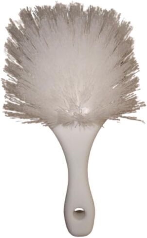 Utility Brush with 8" Handle, Nylon bristles, White in Kuwait