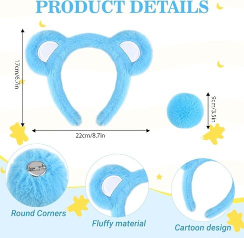 مجموعة زي الدب على شكل عصابة رأس على شكل ذيل وتنورة توتو على شكل حيوان لحفلات أعياد الميلاد وحفلات الهالوين التنكرية in Kuwait