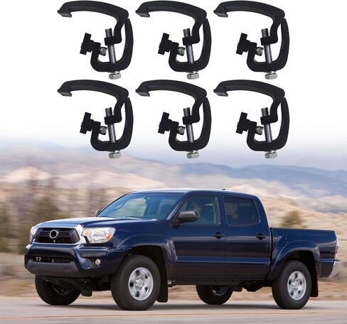 مجموعة من 6 مشابك لسرير الشاحنة لغطاء الشاحنة/الغطاء/غطاء العربة المتوافقة مع Toyota Tacoma '05 والأحدث مع نظام حاجز السرير in Kuwait