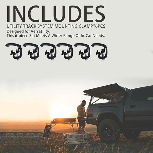 مجموعة من 6 مشابك لسرير الشاحنة لغطاء الشاحنة/الغطاء/غطاء العربة المتوافقة مع Toyota Tacoma '05 والأحدث مع نظام حاجز السرير in Kuwait