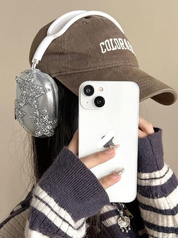 حالة جمجمة صافية لغطاء AirPods Max - 3 في 1 هيكل عظمي لطيف يدوي سماعات الرأس Funny Case for Airpods Max Ear Cops Cover Cover Expensory with With -Prabined Silicone Eyp/Beadband for Women Boy in Kuwait