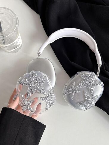 حالة جمجمة صافية لغطاء AirPods Max - 3 في 1 هيكل عظمي لطيف يدوي سماعات الرأس Funny Case for Airpods Max Ear Cops Cover Cover Expensory with With -Prabined Silicone Eyp/Beadband for Women Boy in Kuwait