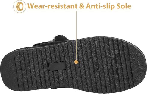 CAMEL CROWN Women's Foldable Snow Boots Warm Fur Winter Boots Mid-Calf Zipper House Slippers Boots Classic Mini Short Boots for Outdoor in Saudi Arabia