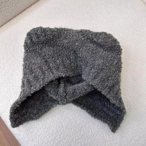 Plush Little Bear Knitted Hat Cute Japanese Warm Ear Protection Cap Autumn and Winter Thickened Women's Hats in Saudi Arabia