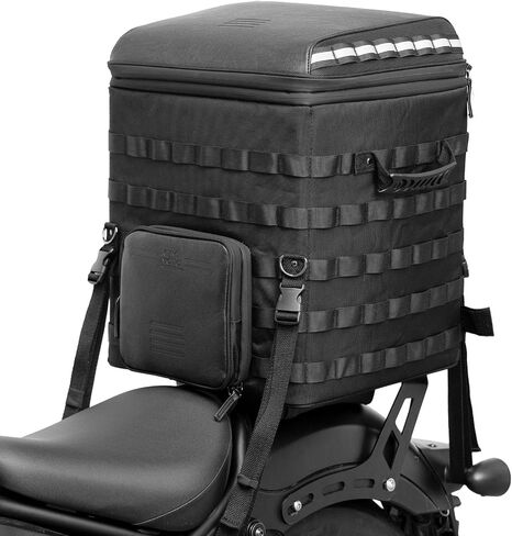 KEMIMOTO Motorcycle Travel Luggage Tail Bag 60L Backrest Sissy Bar Helmet Bag with Straps for Touring Model Road King Road Glide Street Glide Softail Dyna in Saudi Arabia