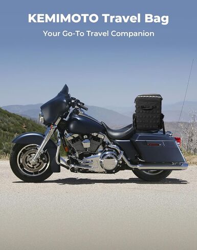 KEMIMOTO Motorcycle Travel Luggage Tail Bag 60L Backrest Sissy Bar Helmet Bag with Straps for Touring Model Road King Road Glide Street Glide Softail Dyna in Saudi Arabia