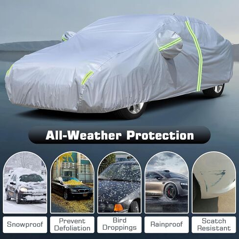 Car Cover Custom Fit for Nissan Sentra 2007-2025, All Weather Waterproof Cover for Automobiles, UV Protection, Snowproof, Scratch Resistant, Rain Protection in Saudi Arabia