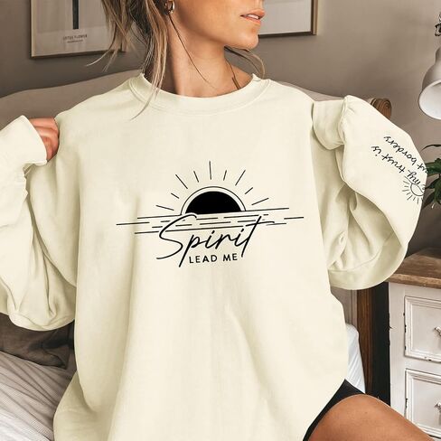Women Christian Sweatshirt Jesus Religious Faith Long Sleeve Shirt Bible Verse Inspirational Hoodie Pullover Tops in Saudi Arabia