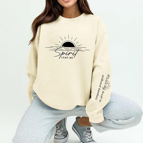 Women Christian Sweatshirt Jesus Religious Faith Long Sleeve Shirt Bible Verse Inspirational Hoodie Pullover Tops in Saudi Arabia