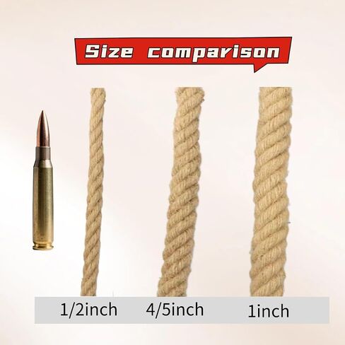 Jute Rope (1/2inchX 100ft) Twisted Hemp Rope for Crafts， Landscaping, Home Décor, and Gardening, Strong and Durable,Suitable for Indoor and Outdoor use in Saudi Arabia