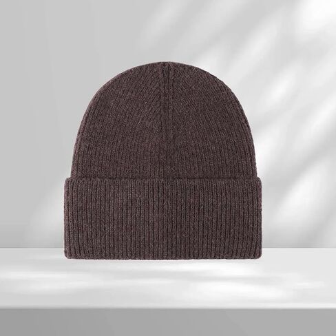Men's Warm Winter Knit Hat Soft Ribbed Beanie with Folded Cuff in Saudi Arabia