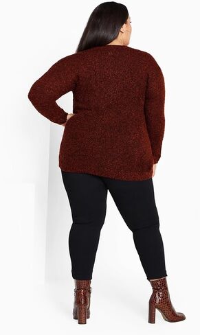 Avenue Women's Plus Size Amber Boucle Cardigan in Saudi Arabia