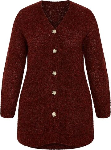 Avenue Women's Plus Size Amber Boucle Cardigan in Saudi Arabia