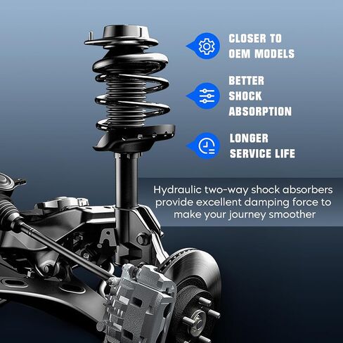 ممتص الصدمات الأمامي لـ Mitsubishi Lancer 2008 2009 2010 2011 (ناقل الحركة اليدوي)، استبدال ممتص الصدمات بدعامات ملف كاملة لـ 172356 172355 in Saudi Arabia
