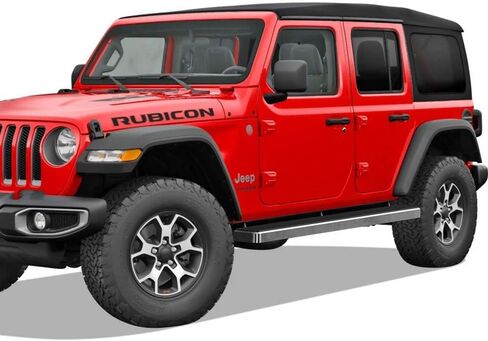 ألواح تشغيل APS 6in أسود غير لامع متوافق مع Jeep Wrangler JL 2018-2025 4 أبواب (تشمل 21-25 4xe) (يجب إزالة الجوانب الجانبية للمصنع أو القضبان الصخرية) الفولاذ المقاوم للصدأ (الخطوات الجانبية الجانبية). in Kuwait