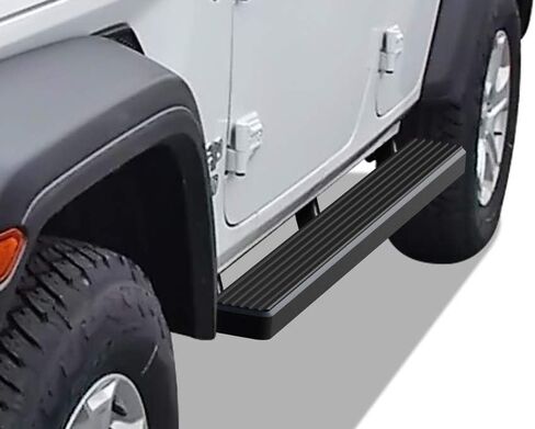 APS Running Boards 6in Matte Black Compatible with Jeep Wrangler JL 2018-2025 4-Door (Include 21-25 4xe) (Factory sidesteps or Rock Rails Have to be Removed) (Nerf Bars Side Steps Side Bars) in Saudi Arabia